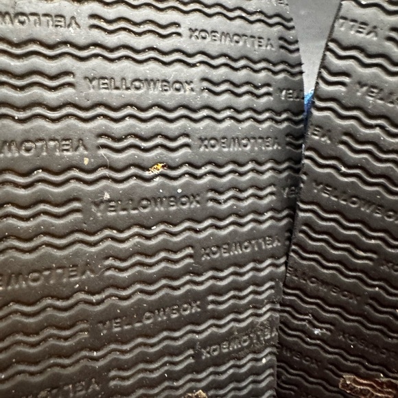 Yellow Box Flip Flops Fayne Women's Blue & Silver Metallic Comfort Sandals SZ 7 - Picture 16 of 16